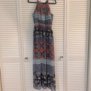Luxology halter maxi dress